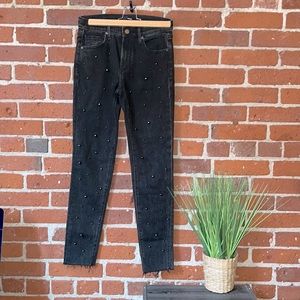 Aqua Jeans Skinny Bauble Front Design Size 25